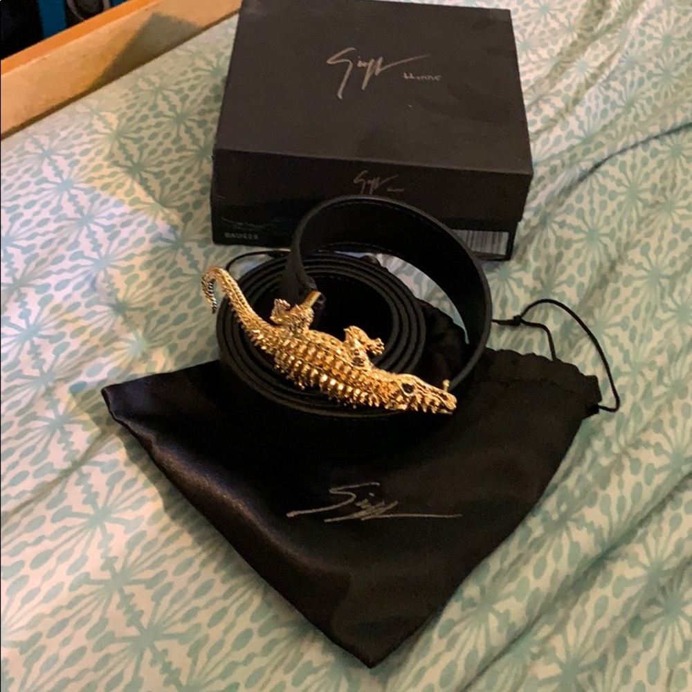 Giuseppe Zanetti croc belt